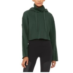 ALO Yoga Forest Green Cropped Sweatshirt